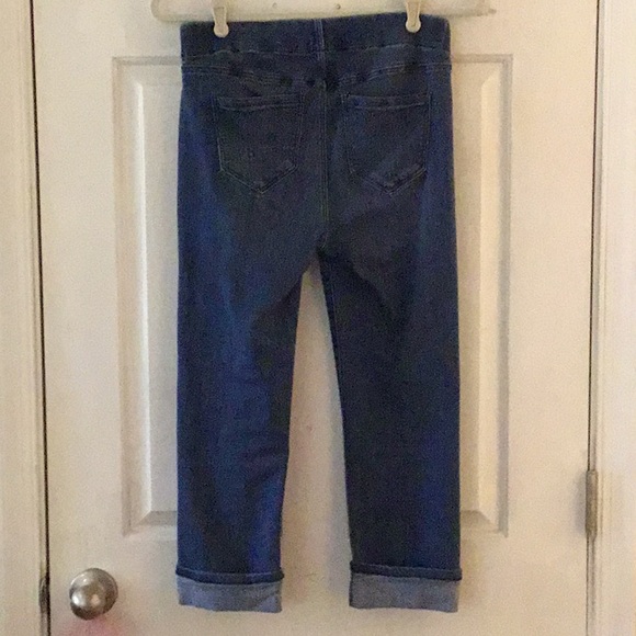 Liverpool Stella Indigo The Crop Pull on Elastic Waist Cuffed Jeans EUC 6P/28 - Picture 4 of 5